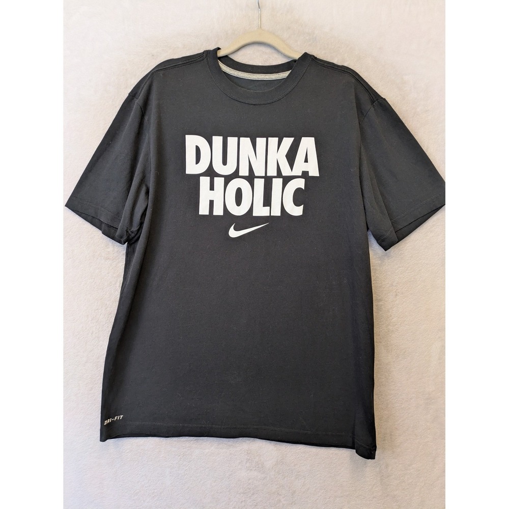 Nike T-Shirt Men's L Black Dunka Holic Graphic Dri-FIT Short Sleeve